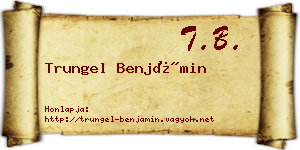 Trungel Benjámin névjegykártya
